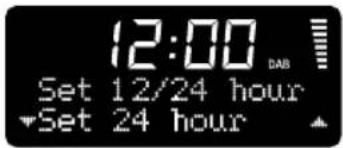 12:00 DAB Set 12/24 hour Set 24 hour