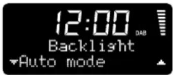 12:00 DAB Backlight Auto mode