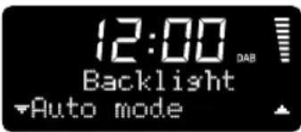 12:00 DAB Backlight Auto mode