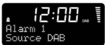 12:00 DAB Alarm 1 Source DAB