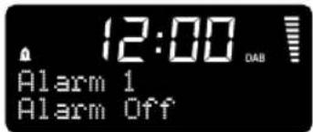 12:00 Alarm 1 Alarm Off
