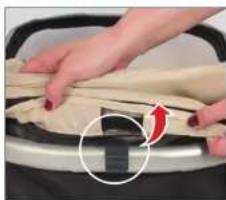 UPPAbaby Vista - PORT BEBENİN KUMAŞLARININ KALDIRILMASI - 3