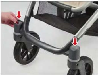 UPPAbaby Vista - REGOLAZIONE DEL SISTEMA PIROETTANTE/DI BLOCCAGGIO - 1