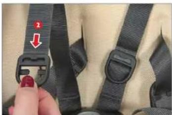 UPPAbaby Vista - KEMER KAYIŞININ UZUNLUĞUNU AYARLAMA - 4