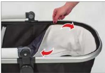 UPPAbaby Vista - PORT BEBENİN KUMAŞLARININ KALDIRILMASI - 5