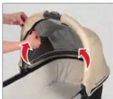 UPPAbaby Vista - RETRAIT DES PIÈCES DE TISSU DE LA NACELLE - 1