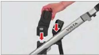 UPPAbaby Vista - COLOCAR LOS ADAPTADORES EN EL CHASIS DEL COCHECITO VISTA - 1