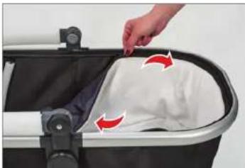 UPPAbaby Vista - RIMOZIONE DEL TESSUTO DELLA NAVICELLA - 5