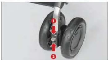 UPPAbaby GLINK - BLOQUEAR/DESBLOQUEAR LA RUEDA PIVOTANTE DELANTERA - 1
