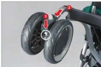 UPPAbaby GLINK - COLOCACIÓN DE LAS RUEDAS DELANTERAS - 2