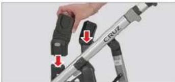 UPPAbaby Cruz - INSERIMENTO DEGLI ADATTORI AL TELAIO DEL PASSEGGINO CRUZ - 1