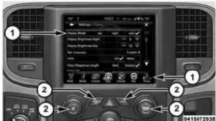 RAM 3500 (2016) - RéGLAGES DU SYSTÉME UCONNECT - 2