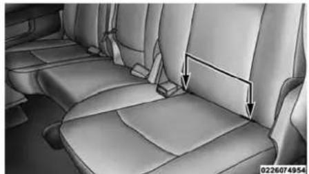 RAM 3500 (2016) - Emplacement des ancrages de système LATCH - 2