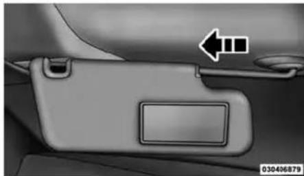 RAM 3500 (2016) - Fonction de rallonge téléscopique du pare-soileil - selon l'equipement - 1