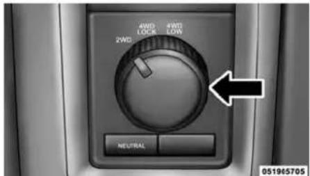 RAM 3500 (2016) - Boite de transfert a commande    electronique (selecteur a    quatre positions)- selon I'equipement - 1