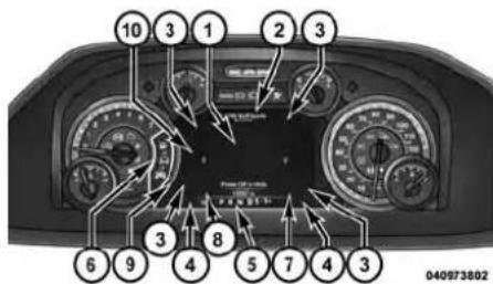RAM 3500 (2016) - Affichages de I'ecran d'information du conducteur (DID) - 1