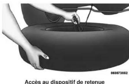 RAM 3500 (2016) - Dépose de la roue de secours - 4