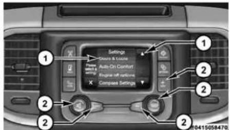 RAM 3500 (2016) - RéGLAGES DU SYSTÉME UCONNECT - 1