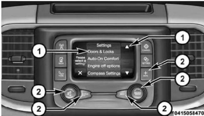 RAM 3500 (2017) - RéGLAGESDUSYSTEMEMEUCONNECT - 2