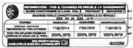 RAM 5500 Chassis Cab (2011) - Étiquetted'informationsurlespneus etlacharge - 1