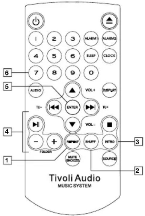 TIVOLI AUDIO Music System DAB - Remote Control (Remove clear tab over battery before use): - 1