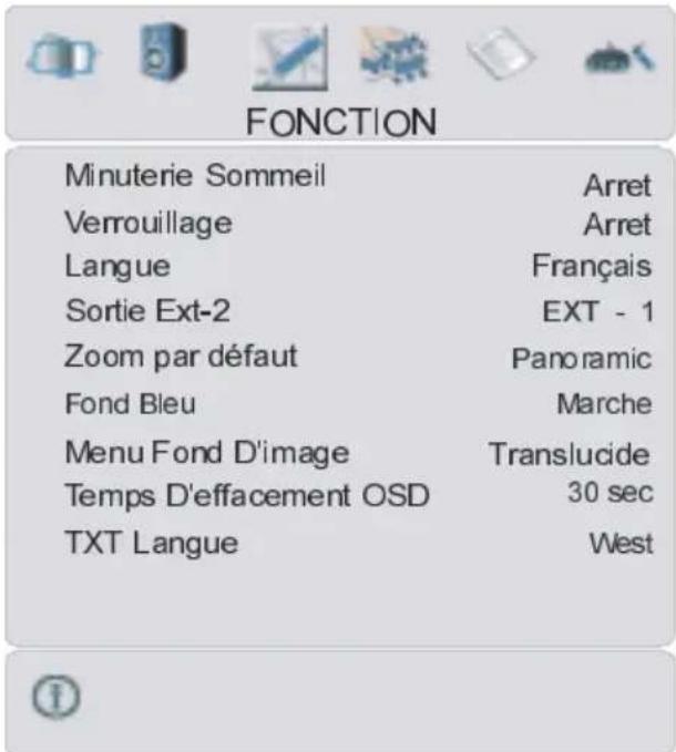 TechLine TL37LC700 - Menu Fonction - 1