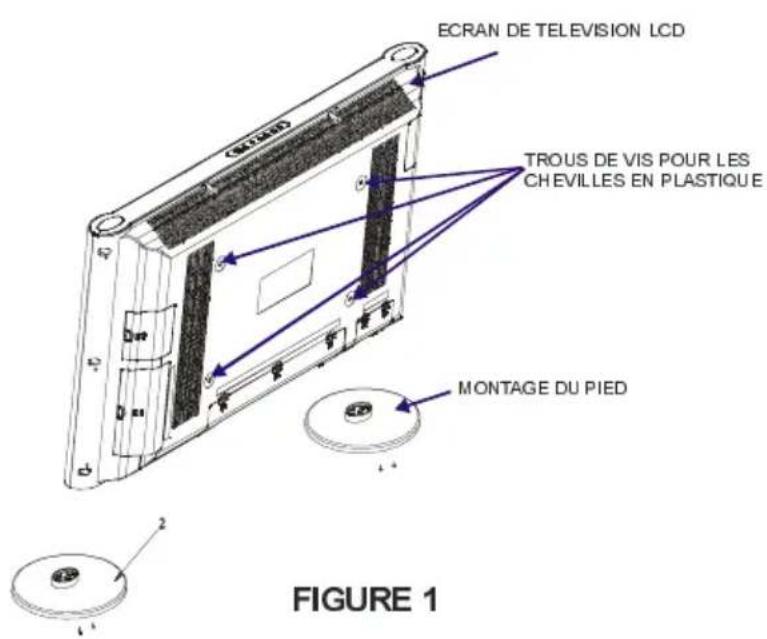 TechLine TL37LC700 - Fixation de la Television LCD (écran à cristaux liquides) au mur (en option) - 1