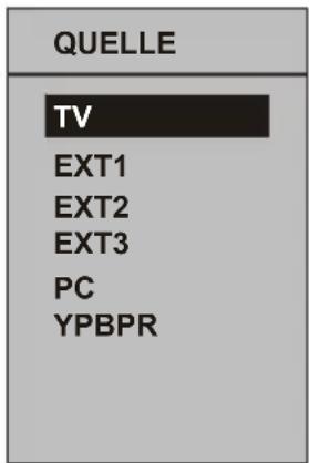 QUELLE TV EXT1 EXT2 EXT3 PC YPBPR