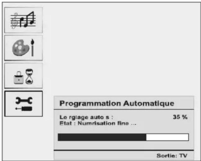 Programmation Automatique Le rglage auto s : 35 % Etat : Numrisation fine ... Sortie: TV