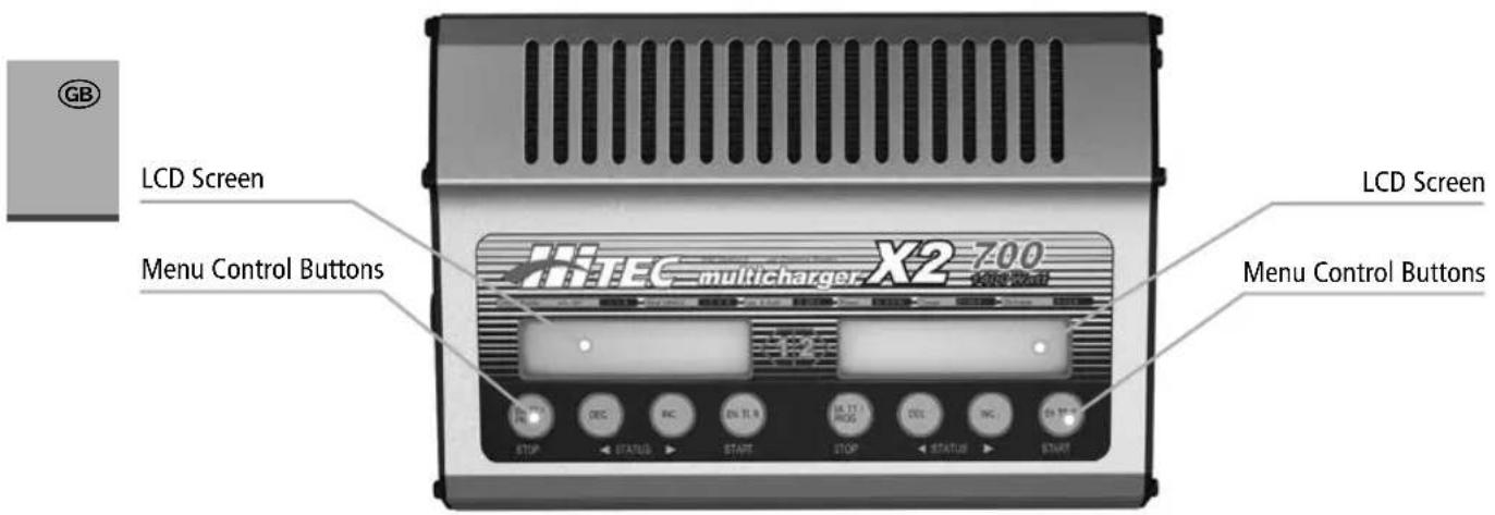 Hitec X2 700 - Charger Layout - 1