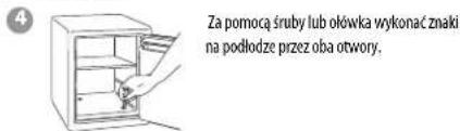 Master Lock LFW123FTC - OSTRZEŻENIE: • NIE należy wiercić od wnętrza sejfu. • NIE kotwić do ścian. - 2