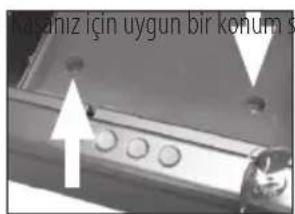 Master Lock MLD08EB - Kasayı bir yüzeye sabitlemek için gereken takımlar: - 1