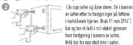 Master Lock LFW205FYC - Instruksjoner for fastbolting (Kun for utvalgte modeller) - 2