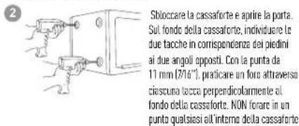 Master Lock LFW205FYC - AVERTENZA: NON forare in un punto qualsiasi all'interno della cassaforte. - 1