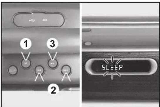 PEAQ PPB200BTB - PROGRAMMATION SOMMEIL (ARRET D'HEURE) - 1