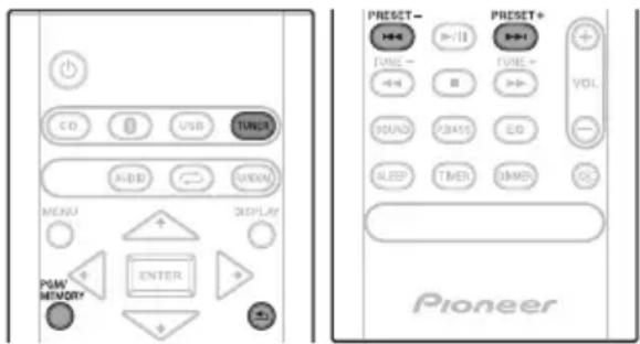 PIONEER XSMC02D - Come salvare le stazioni di presezione - 1