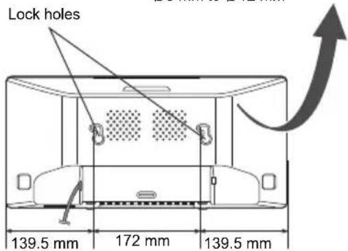 PIONEER XSMC02D - Screw the wall hanging screws into the wall, putting them the specified attachment measurement (172 mm) apart. - 2