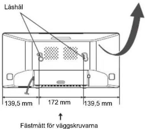 PIONEER XSMC02D - Skruva i vaggskruvarna i vaggen med det angivna faspmttet (172 mm) emellan dem. - 2
