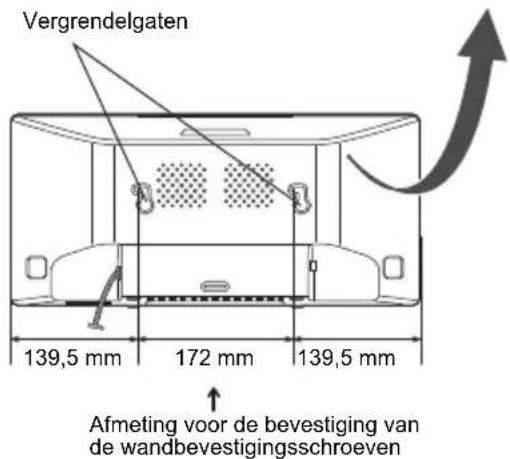 PIONEER XSMC02D - Draai de bevestigingschroeven op de aangegeven bevestigingsafmeting (172 mm) aan de wand. - 2
