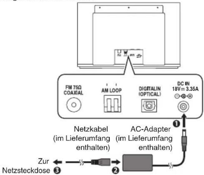 JVC NXW5BE - Anschließen eines Wechselstromadapters - 1