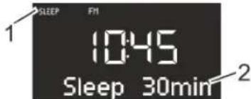 SONORO Stereo - Indstilling af tidsinterval for Sleep Timer - 1
