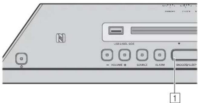 YAMAHA Restio ISX803D - Stopping the alarm for a short time (snooze) - 1