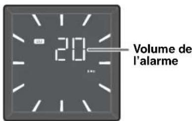 YAMAHA Restio ISX803D - Reglez le volume de l'alarme avec VOLUME-/+ - 1