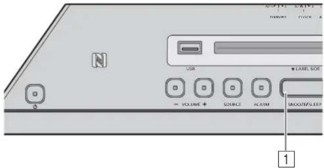 YAMAHA Restio ISX803D - Stoppen der Weckfunktion fur kurze Zeit (Schlummerfungktion) - 1