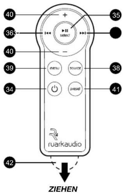 40 363 40 39 34 35 select menu source oreset 41 zuarkaudio 42 ZIEHEN