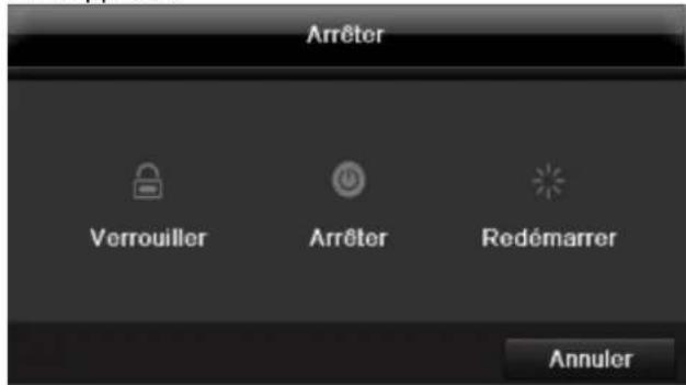 ABUS TVVR45021 - Arreter, verrouiller, redemarrer l'appareil - 1