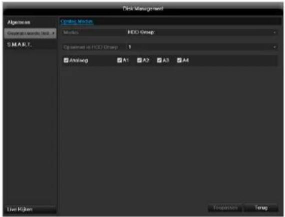 ABUS TVVR60021 - Harde-schijfinstellingen van de camera's - 2