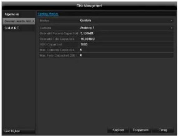 ABUS TVVR60021 - Harde-schijfinstellingen van de camera's - 1