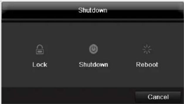 ABUS TVVR60021 - Switching off, locking and rebooting the device - 1