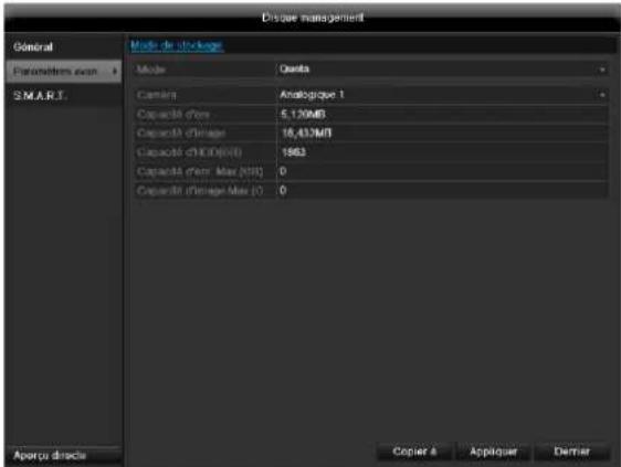 ABUS TVVR60021 - Configurations disques durs des caméras - 1
